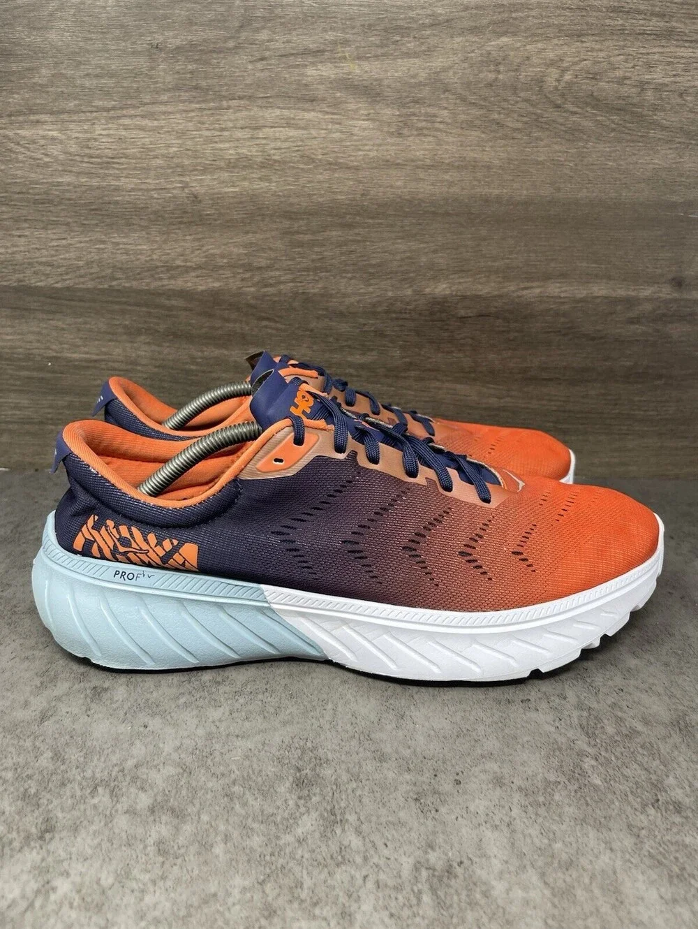 HOKA Mach 2 Size 11.5 Mens Patriot Blue Orange PROFLY Road Running Shoes